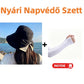🌞👒 Védje arcát és nyakát a naptól – Női széles karimájú, összehajtható napkalap masnival – Utánvétes