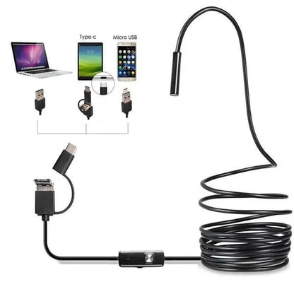 🔦Legkelendőbb USB endoszkóp kamera – HD 640x480, IP67 vízálló, 6 LED lámpa, rugalmas 10m kábel, Androidhoz és PC‑hez