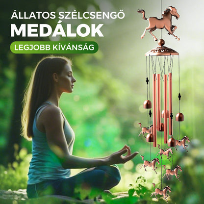 Tiszta kézzel készített réz ló szélharangok