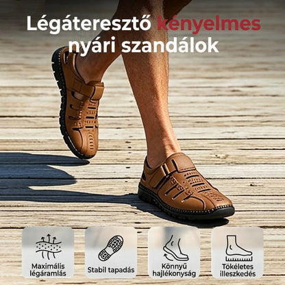 🔥 Lépjen ki stílusosan – Stílusos bőr szandál (EU 38-44) – Utánvétes 👞🌬️