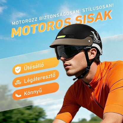 Prodyšná lehká motocyklová helma odolná proti nárazům
