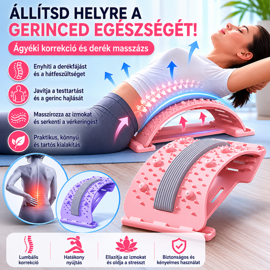🧲 Enyhítse derékfájását természetesen – Magnetoterápiás akupunktúrás masszázs deréktámasz – Utánvétes 💆‍♂️