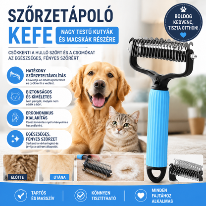 🐱🐶 Kettős Funkciós Állatkefe