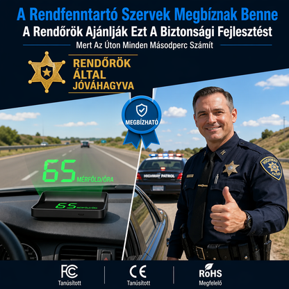 📟 HUD sebességmérő GPS plug-and-play