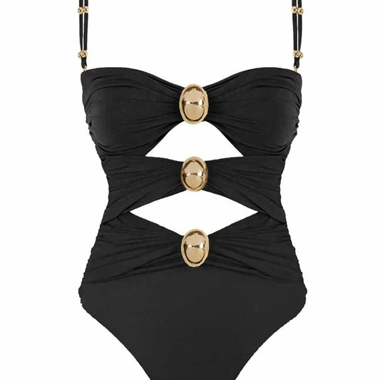 🔥Summer Vacation  Hot Sale 50% OFF 💖2026 New Women's Cut Out Ruched Cami One-Piece Swimsuit🩱✨