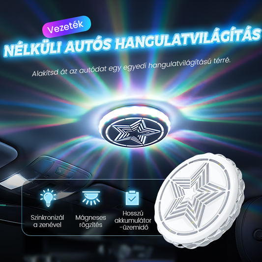 Hordozható autó LED-es hangulatvilágítás