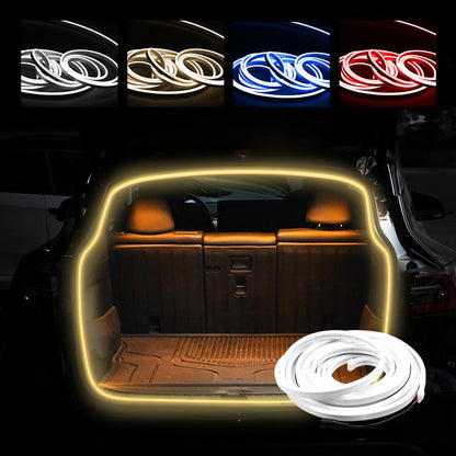 🎁 8 000+ autós használja – Dekoratív autó LED fénycsík – IP65 vízálló, 5M, DIY vágható, 12V DC, rugalmas