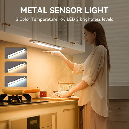 ✨💡 🔥Intelligens LED-lámpa🔥｜Háromszínű fény + mágneses rögzítés + érzékelő｜Nem károsítja a falat, nincs vezetékek fektetése｜Készpénzes fizetés szállításkor