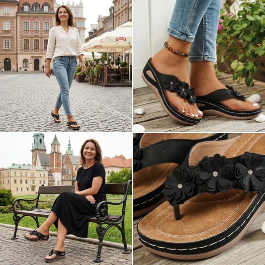 🌸 Női virágmintás magas sarkú tangás szandál – kényelmes, stabil járás 🦶 Puha pánt, nem dörzsöl 💃 Tündéri stílus minden napra ✅ Utánvét, raktáron 🚚