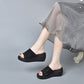 👣【35-43】2025 Női Fényes Wedge Pántos Szandálok