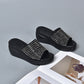 👣【35-43】2025 Női Fényes Wedge Pántos Szandálok