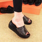 👣【35-43】2025 Női Fényes Wedge Pántos Szandálok