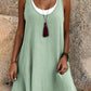 【S-3XL】✨Női hétköznapi laza ujjatlan hamis kétrészes tank ruha