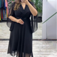 💃 Női elegáns V-nyakú ruhák 🍃👗