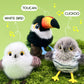 🐤 Plüss madár formájú interaktív macska- és kutyajáték