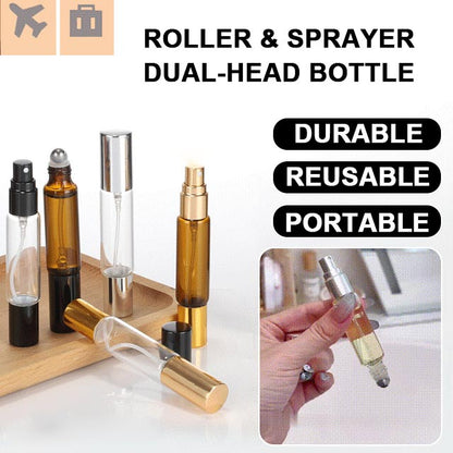 4 db 10 ml-es illóolaj-roll-on spray kétfejű palack