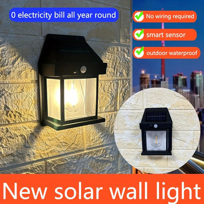 ✨【1+1 INGYENES】2026 új kültéri napelemes fali lámpa – Vízálló, automatikus világítás, napenergia, tökéletes udvarra & kapura ☀️🔆🏡