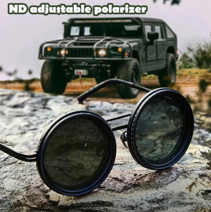 llítható sötétedésű, polarizált kerek napszemüveg