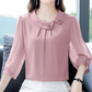 🌬️ (M-4XL) 🌺 Nők Elegáns Laza Illeszkedésű 3/4 Ujjú Felső