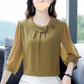 🌬️ (M-4XL) 🌺 Nők Elegáns Laza Illeszkedésű 3/4 Ujjú Felső