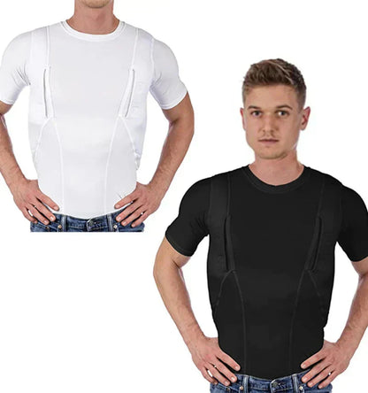 🔫 Hordjon diszkréten és magabiztosan – Kétoldalas rejtett fegyvertartós póló – Utánvétes 👕