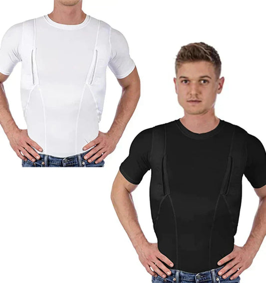 🔫 Hordjon diszkréten és magabiztosan – Kétoldalas rejtett fegyvertartós póló – Utánvétes 👕