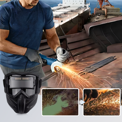 🛡️ Automatikus sötétedő hegesztőmaszk –éles látvány, napenergia + elem | MIG/TIG, ipari & DIY hegesztés 👷⚡🔧