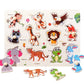 🧩 Fa peg puzzle Tartós fa anyag – Búcsú a könnyen törő karton puzzlektől