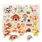 🧩 Fa peg puzzle Tartós fa anyag – Búcsú a könnyen törő karton puzzlektől