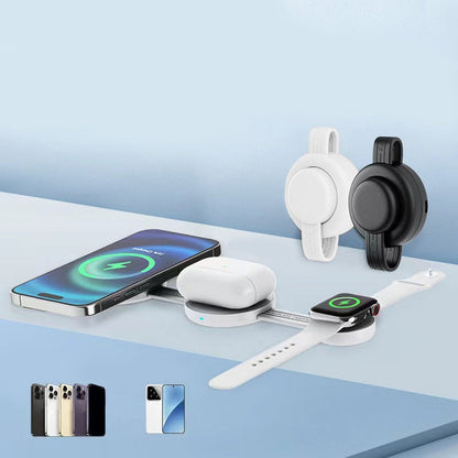 3 az 1-ben összecsukható mágneses vezeték nélküli töltő