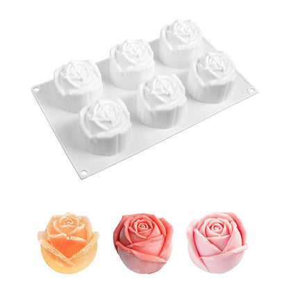 Többcélú 3D rózsa szilikon forma