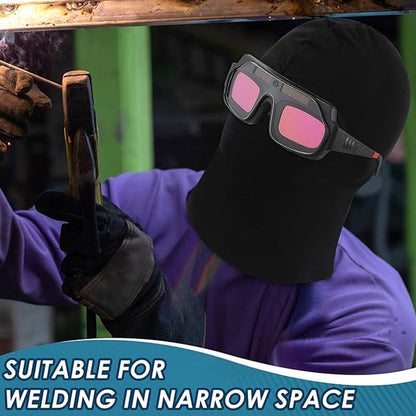 Napenergiával működő, automatikusan fényerősséget változtató hegesztő szemüveg