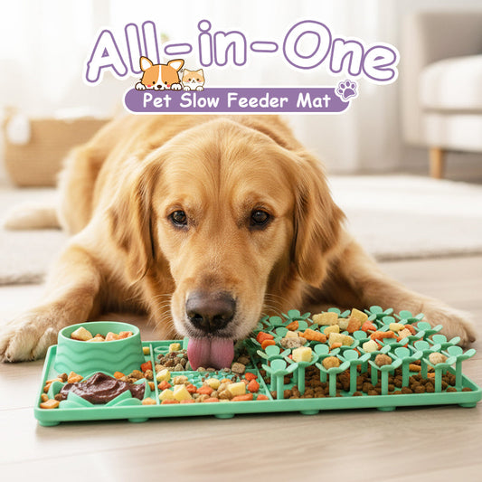 ✨All-in-One lassú etető szőnyeg háziállatoknak