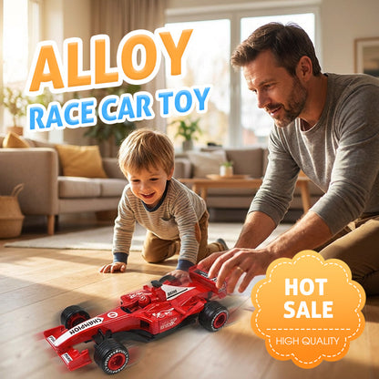 🔥Pull-Back F1 öntöttfém ötvözetű versenyautó játék