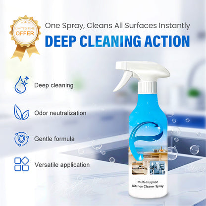 🧽 Könnyedén távolítsa el a foltokat és szagokat – Univerzális konyhai tisztító spray (habos, antibakteriális) – Utánvétes ✨