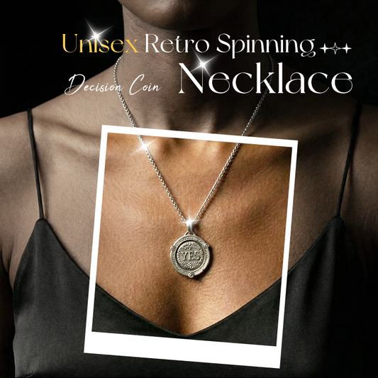 Unisex Retro Spinning Decision Coin Necklace