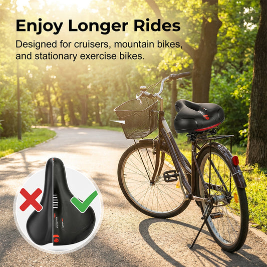 🚲 Ergonomikus kerékpárnyereg memóriahabbal – Lélegző, vibrációt csökkentő, kényelmes üléspárna 🌬️✨💺