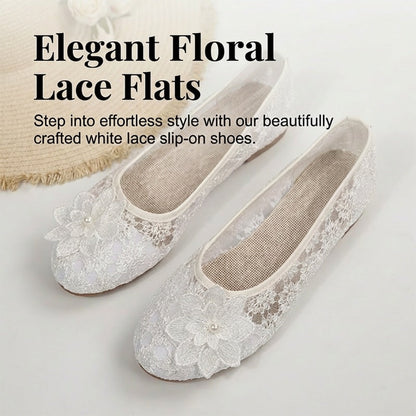 💕👞 Női virágos csipkés slip-on loafer – Lélegző, kényelmes, elegáns🌸🌬️