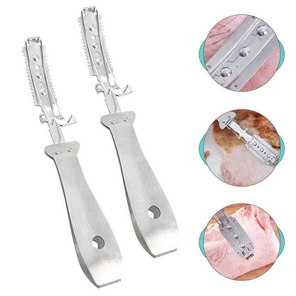 🍳 Rozsdamentes acél sörtés és maradékeltávolító – tartós kaparó grillhez, serpenyőhöz és edényekhez | Rozsdamentes, védi a felületet, könnyen tisztítható 🔥✨🛠️