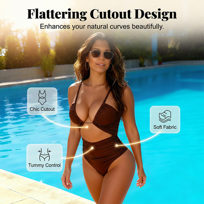 Women's High-Waisted Tummy Control Swimwear