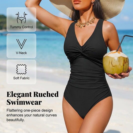 ☀️🏖️Női derékvonalat kiemelő egyrészes fürdőruha😍