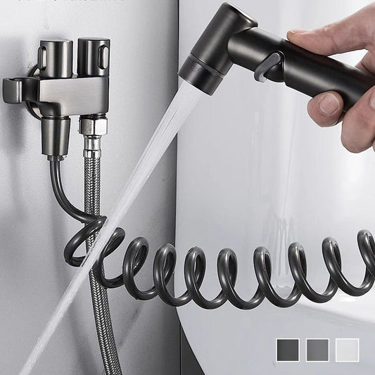 🚽 2 az 1-ben WC-elterelő szelep és permetező szett – Kettős funkciójú bidé-permetező | Sárgaréz szelep, egyszerű felszerelés 💧🛠️✨