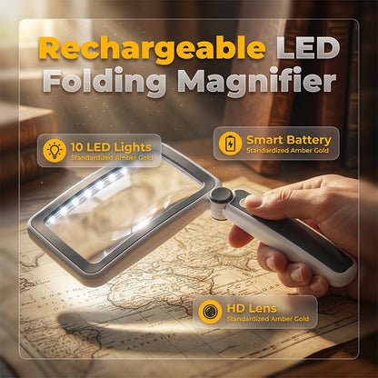 🔍 Összecsukható Nagyító LED-del – Raktáron & Utánvétes 💡📖