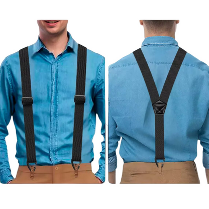 👔 Férfi Nadrágtartó X-Alakban – Fém Csattal 👖🔗🚚