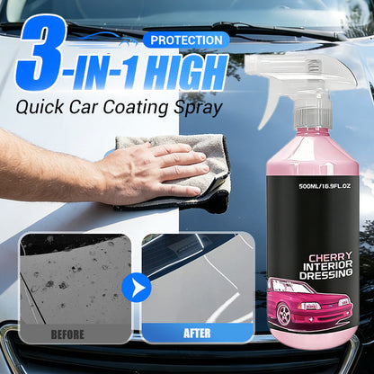 🔥🚗Legkelendőbb 3‑az‑1‑ben gyors autóbevonó spray – tisztít, fényesít és véd, hidrofób, tartós fény, könnyű permetezés