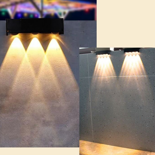 🌈 Többszínű kültéri napelemes falilámpa 💡 Automatikus be- és kikapcsolás ☀️ IP65 vízállóság ✅ Utánvéttel, raktárról azonnal szállítható