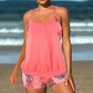 ✨ Női kétrészes tankini – blúzszerű felső és rövidnadrág 🩱🌊 Zakarya a hasat, kényelmes, nem szorít 🏖️ Strandra, medencéhez, nyaralásra ✅ Utánvét, raktáron 🚚