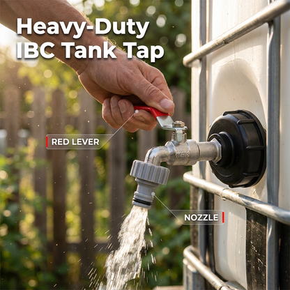 🔧⚙️Nagy teherbírású sárgaréz csap IBC-típusú esővízgyűjtő tartályhoz👍