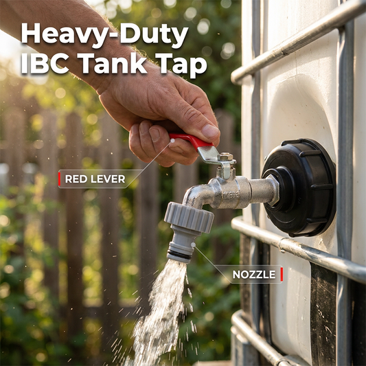 🔧⚙️Nagy teherbírású sárgaréz csap IBC-típusú esővízgyűjtő tartályhoz👍