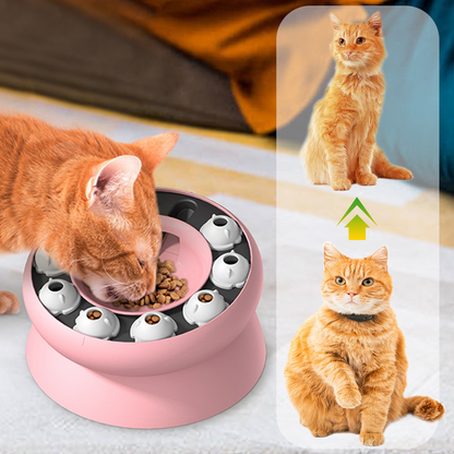 💗🐈 Forgó ételadagoló és agytornázó játék macskáknak 🛎️